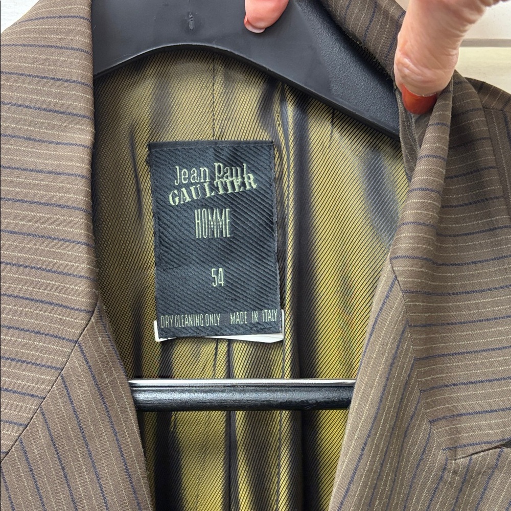 Jean Paul Gaultier Brown Pinstripe Blazer